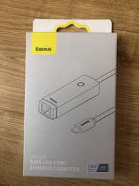 Adapter sieciowy Baseus Lite Series  USB-C  RJ45 1000MBPS grafitowy