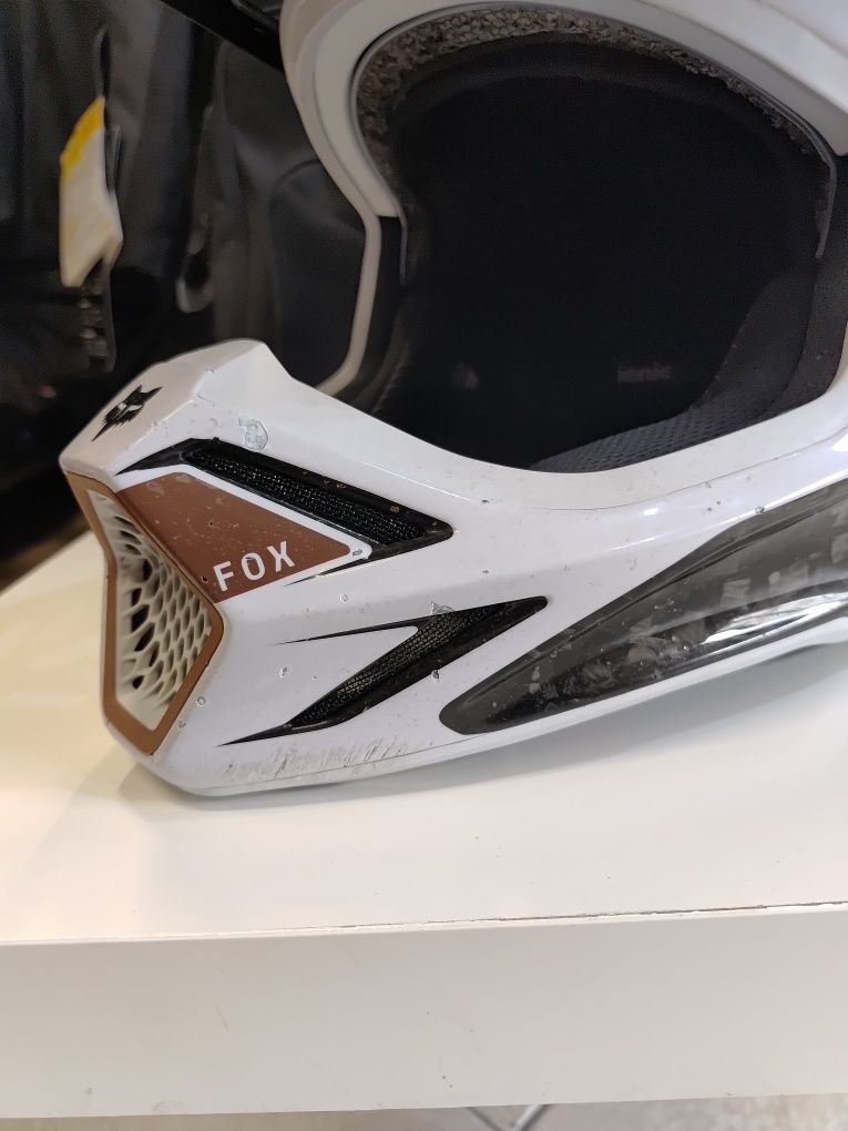 Kask FOX V3 RS  Optical cross enduro czarno biały mips rozmiar S