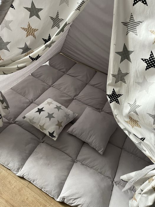 Вігвам, бренд Vikiriki, товстий мʼякий коврик, 2 подушки, палатка