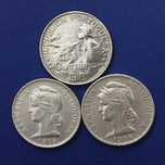 moedas de 1 Escudo em prata: 1914+1915+1916 - lote de 3 exemplares