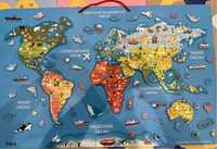 Магнітна дошка пазл карта світу