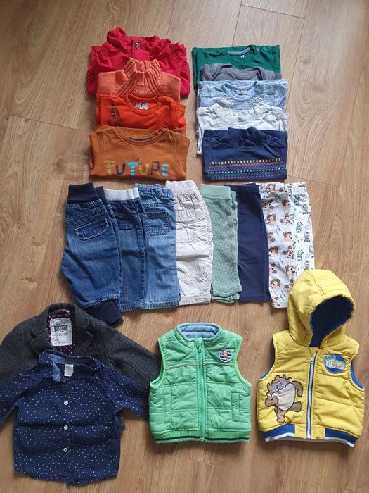 zestaw paka jesień zima niemowlę chłopiec 68 , 21 szt.