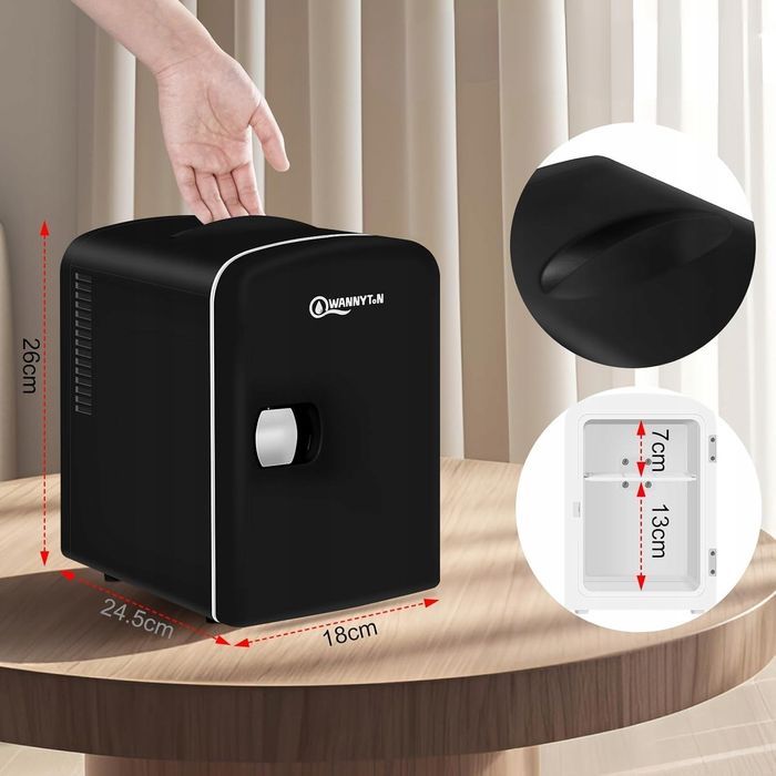 Mini lodówka WANNYTON 4L chłodzenie i grzanie 12V/220V do auta i domu