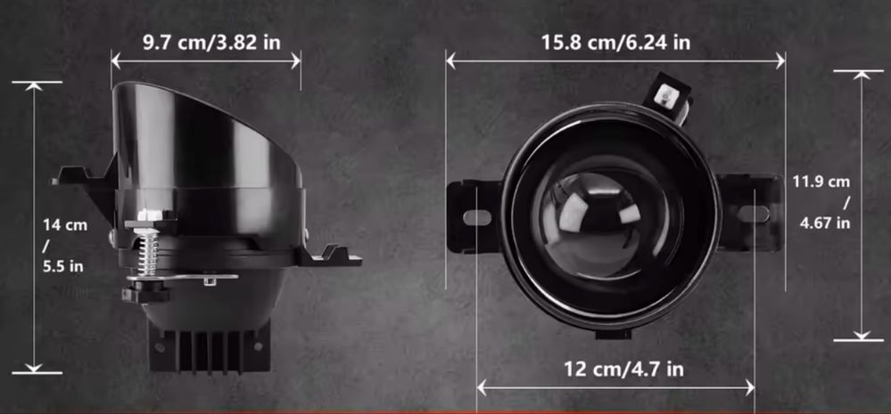 Противотуманные фары LED светодиодные на Nissan Renault Opel линза