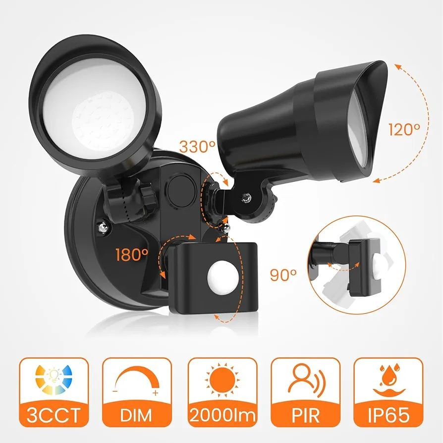 Reflektor lampa zewnętrzna Led z czujnikiem ruchu 25W Pilot Alusso