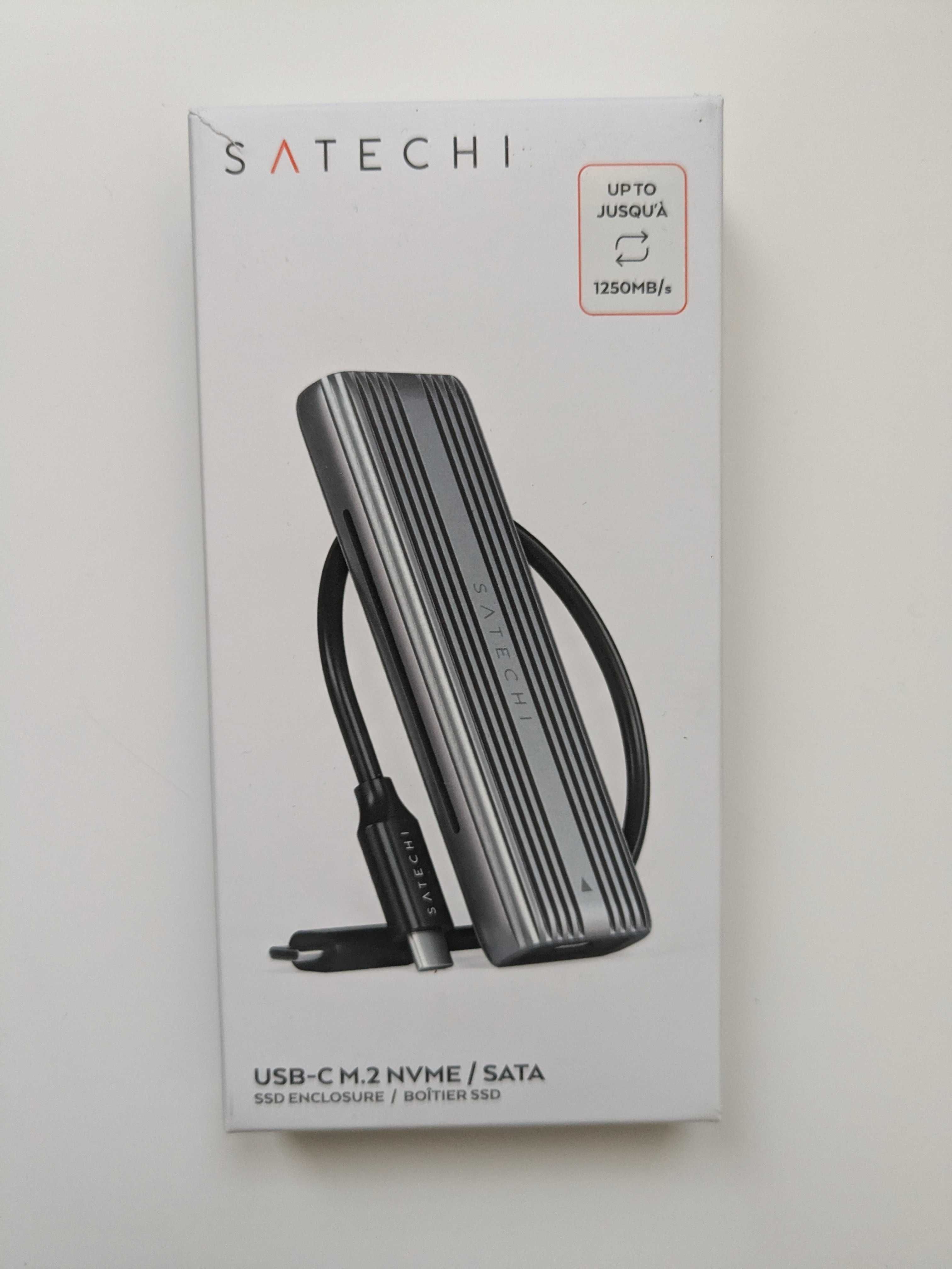 Satechi - USB-C NVMe and SATA SSD Enclosure Adapter do SSD Ciemnoszary