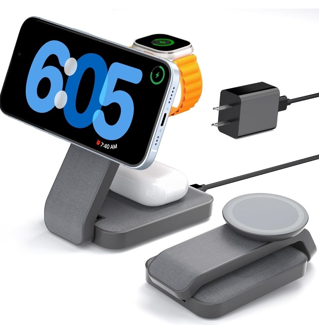 Składana ładowarka indukcyjna do iPhone Apple Watch AirPods