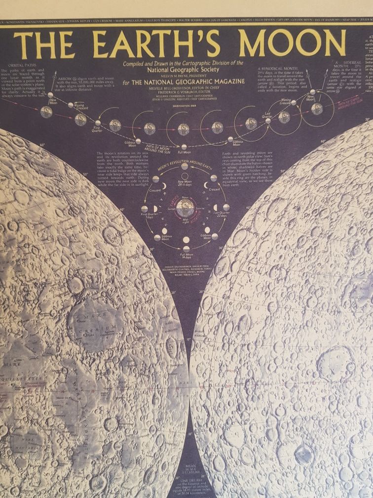 Duży plakat The Earth's Moon Księżyc 48×70 cm