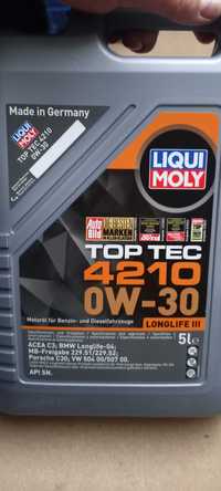 Olej samochodowy Liquil Molly Top Tec 0W30 norma 504 507