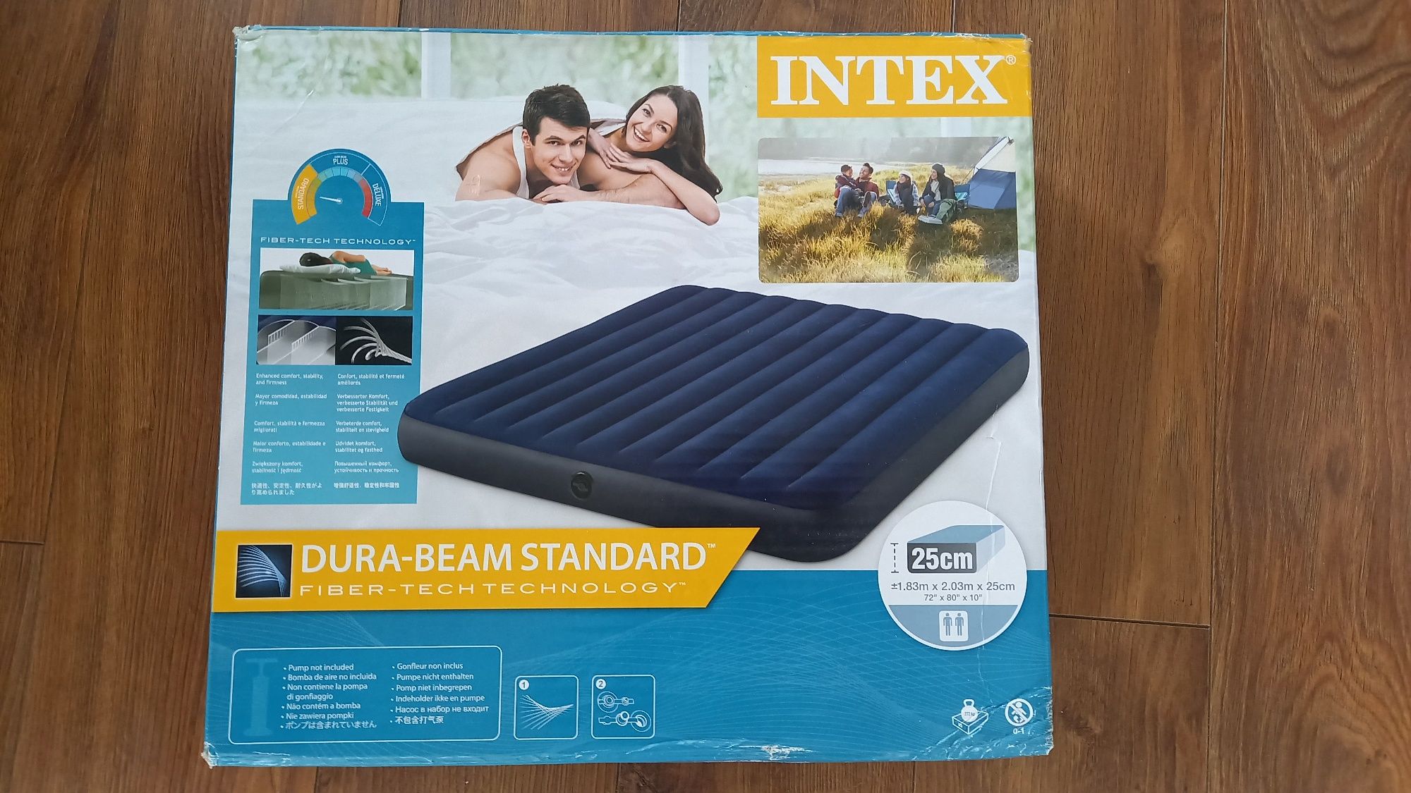 Materac Intex welurowy duży 203x183cm