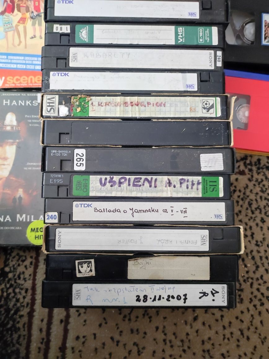 Kasety wideo VHS sprzedam