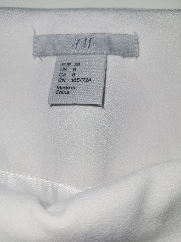 Spódnica damska biala wiskoza H&M rozm. 38