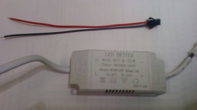 Лед драйвер , LED driver 260-300 mA , 30-120 V , 8-30 W