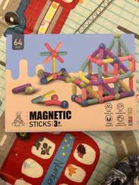Магнітний конструктор Magnetic sticks 64 деталі