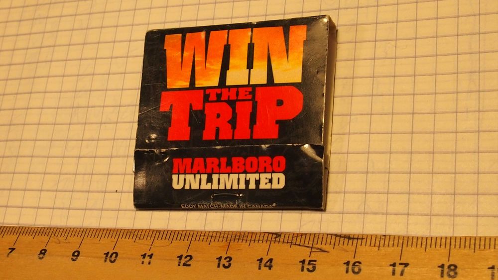 Marlboro Unlimited, Philip Morris, zapałki Eddy Match, Canada 1996 rok