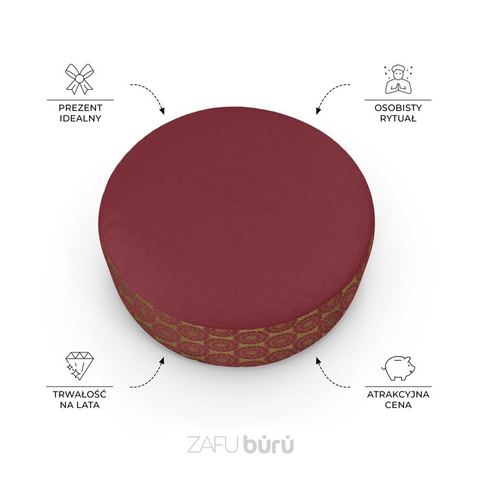 Poduszka do jogi i medytacji ZAFU z gryką – LOVEBURU