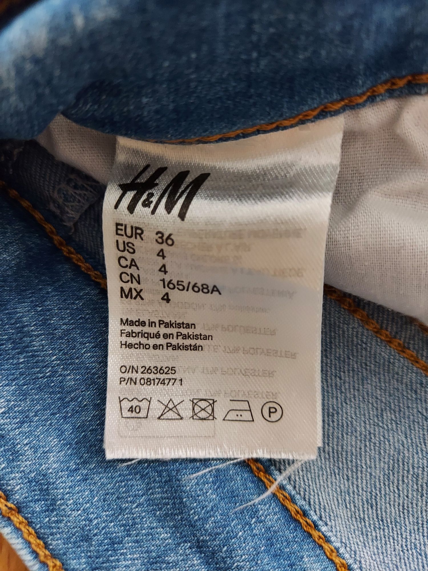 Szorty dżinsowe H&M roz.36 S , krótkie spodenki, laicra