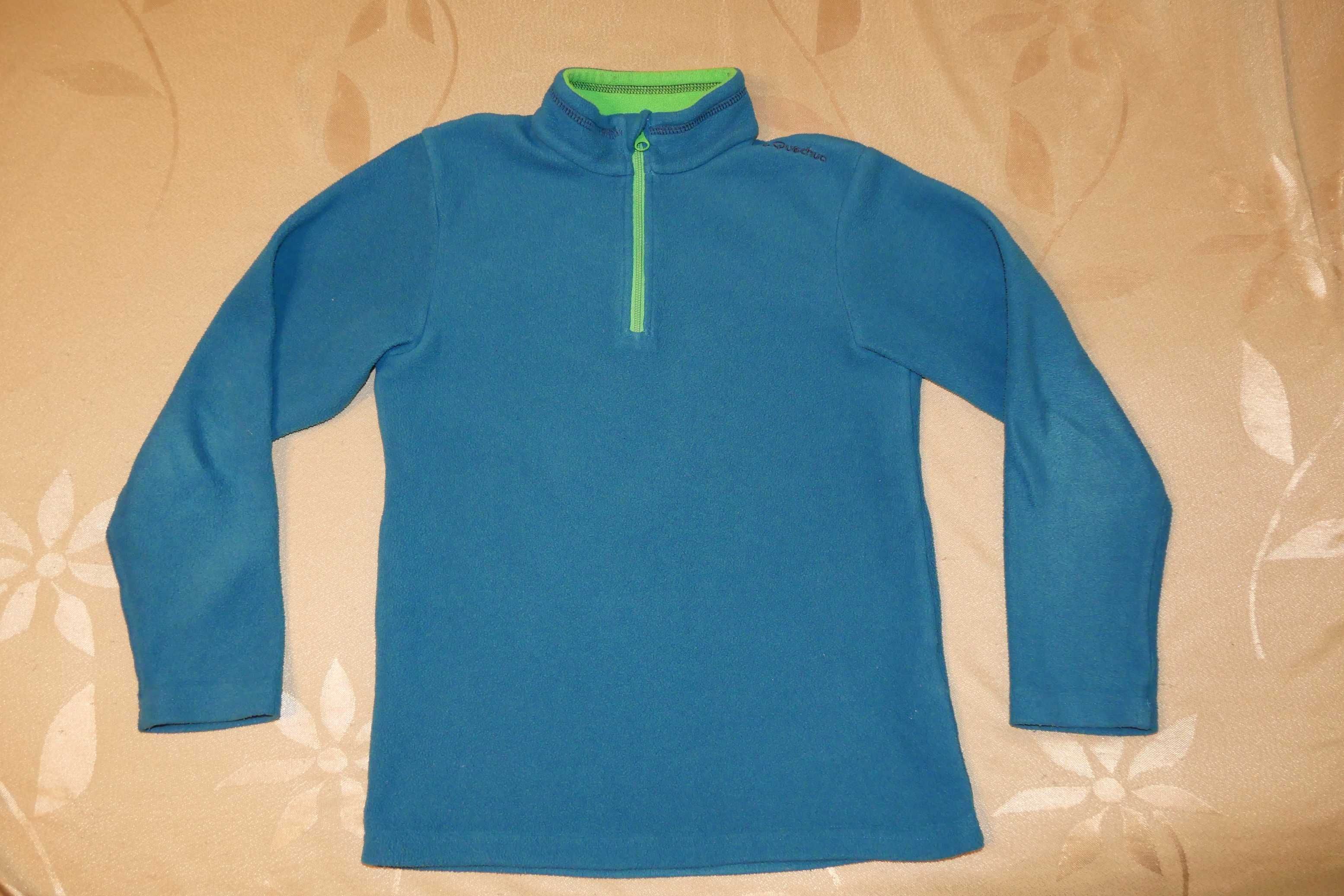 Kurtka polarowa bluza polar niebieski morski Quechua 128 / 134 / 140