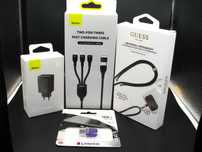 Baseus ładowarka sieciowa 30W, kabel, pendrive KingSton 128Gb GUESS