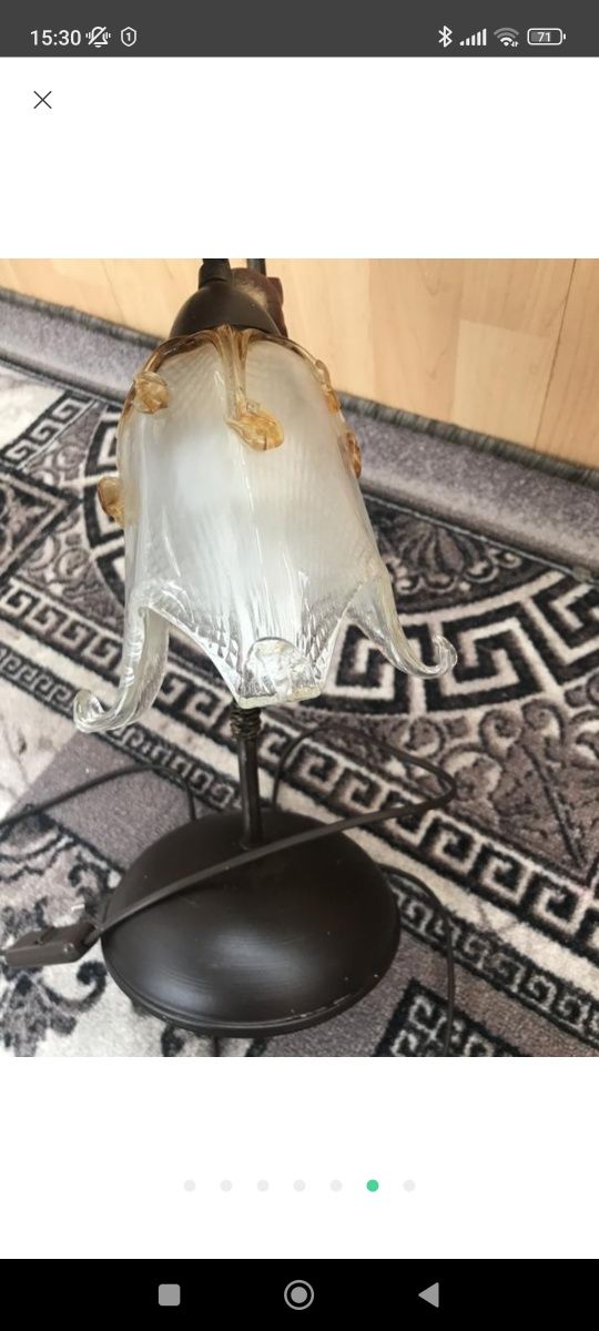 Настольная лампа murano италия флористика