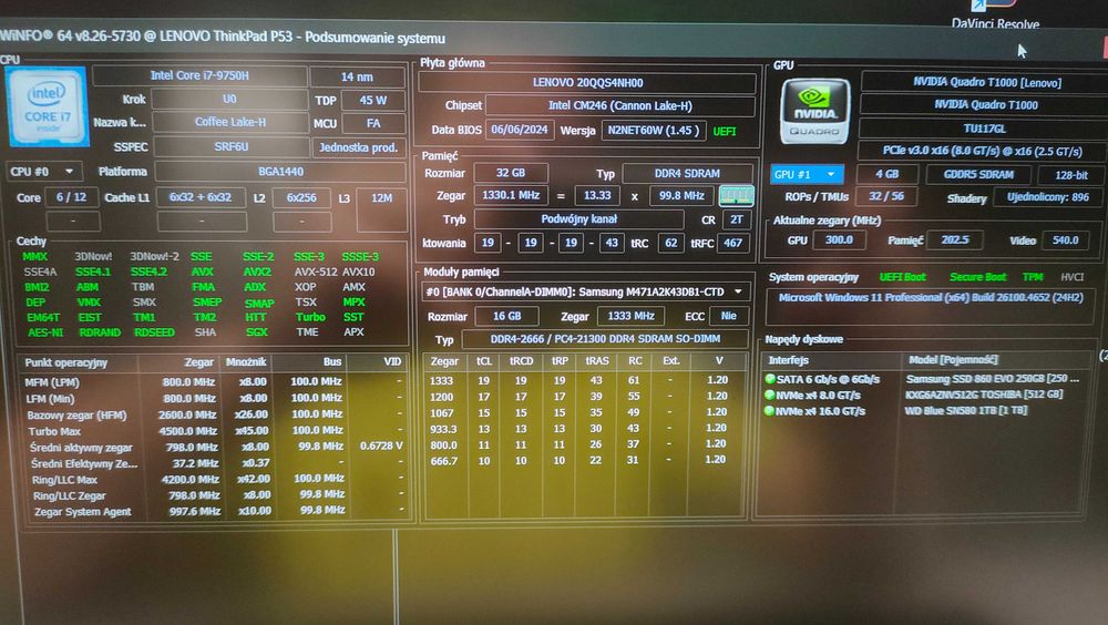 Lenovo ThinkPad P53 | Quadro T1000 | i7-9750H | 32GB RAM | 512GB SSD