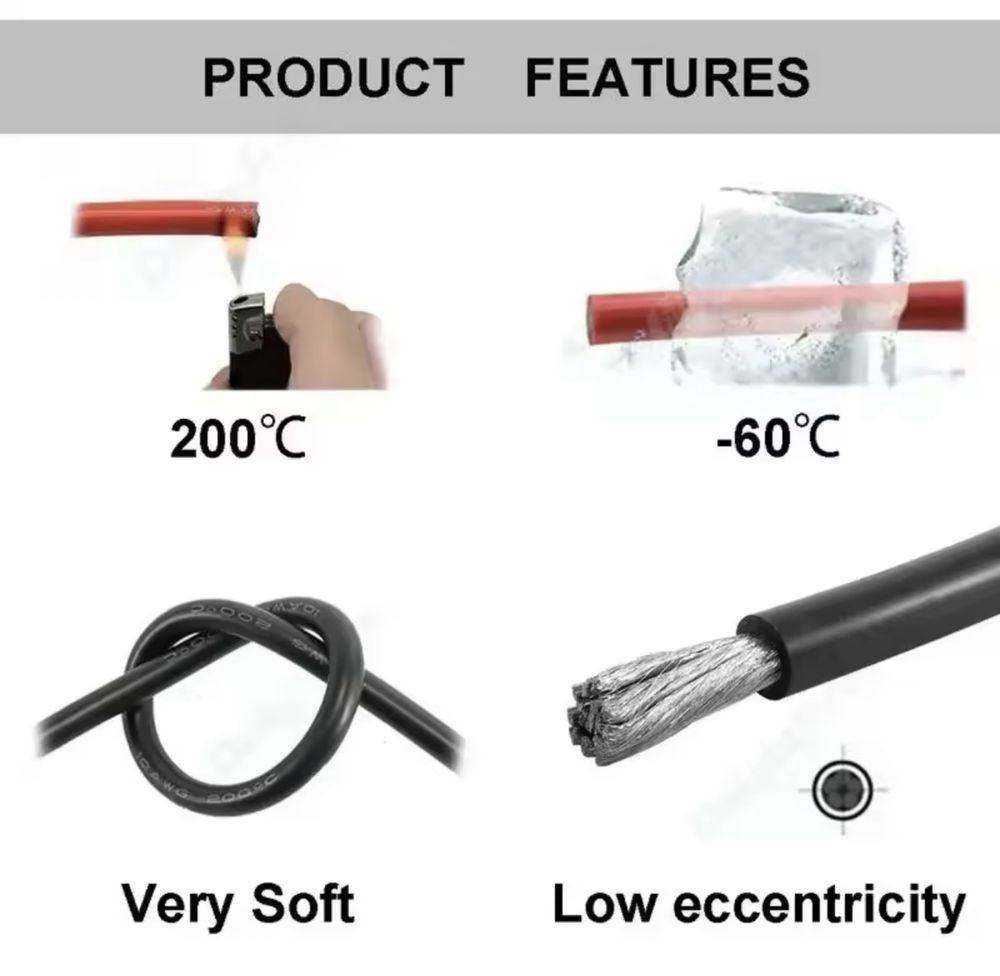 Провод силиконовий термостойкий AWG 6 AWG 8 AWG 10 AWG 12 AWG 14 A 16