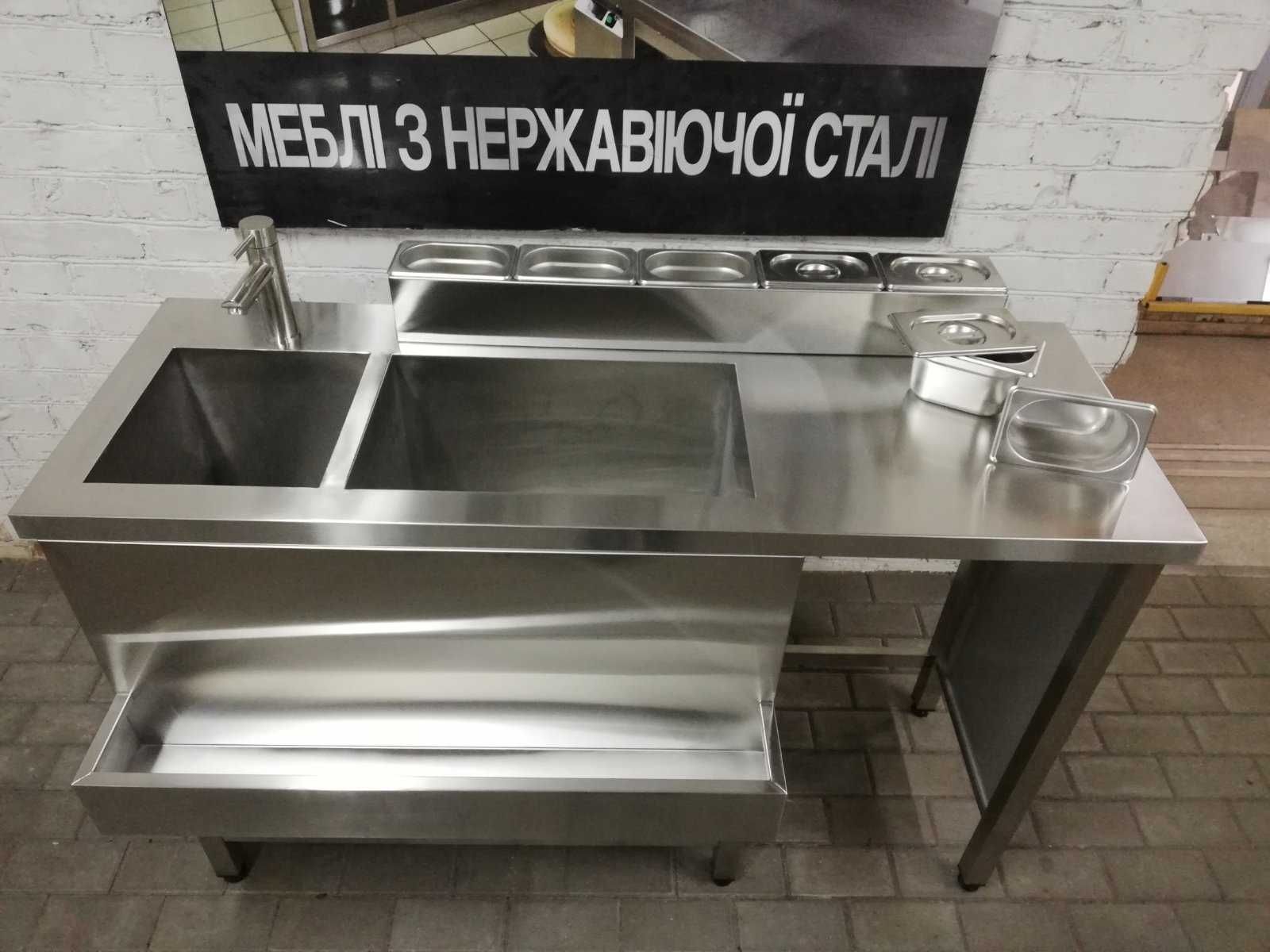 Нейтральне обладнання столи, мийки, стелажі, полиці з нержавійки