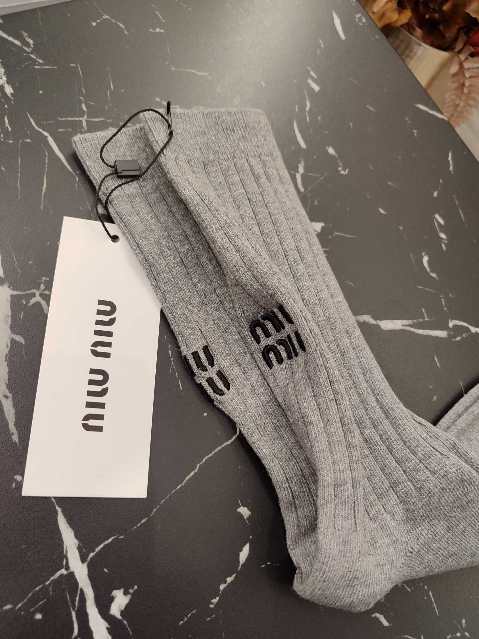 Шкарпетки Miu Miu Wool Socks Grey