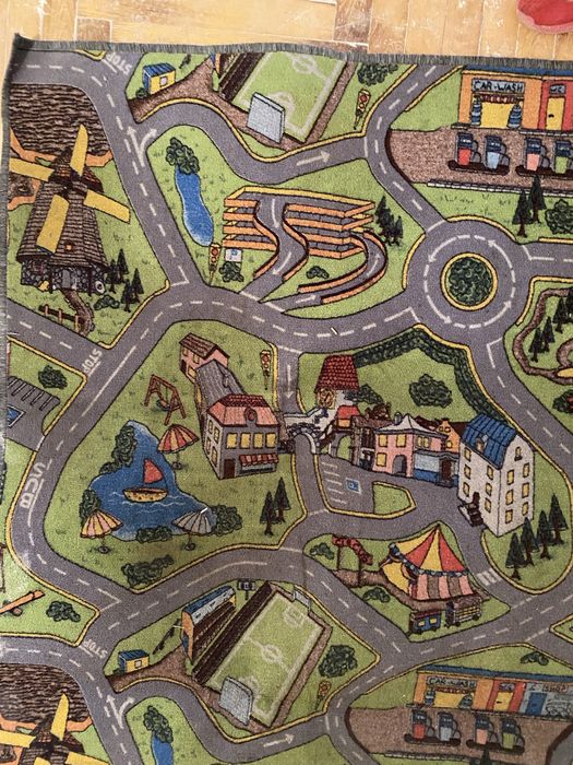 Килим дитячий , малюнок дороги, цікавий, розвиваючі