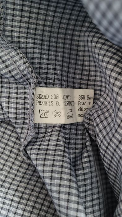 Męska koszula w kratkę szaro stalowoniebieska Boretto 41