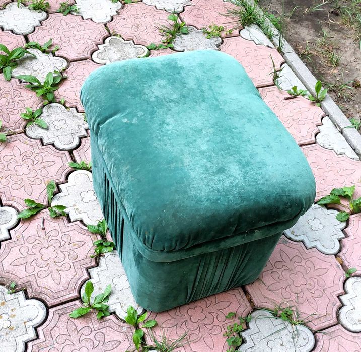 Пуфик мягкий зеленый