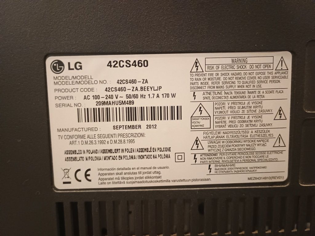 Telewizor LG w bardzo dobrym stanie   ODBIÓR OSOBISTY
