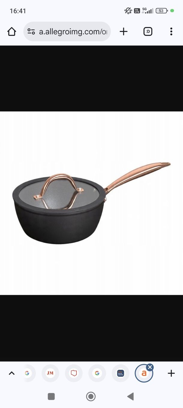 Zestaw garnków MG Home Rose Gold 6 elementów aluminium 16 cm 20 cm 24