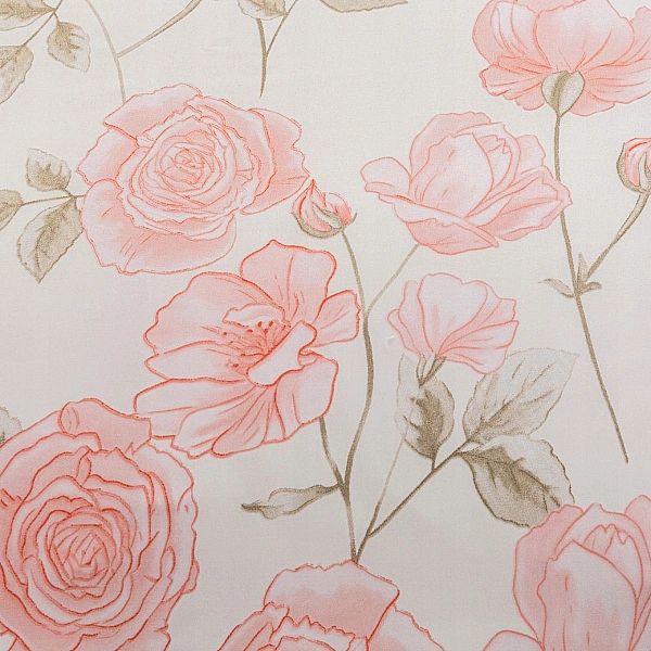 Pościel 200x220/3 części komplet poszewki 70x80 satynowa Maria kwiaty