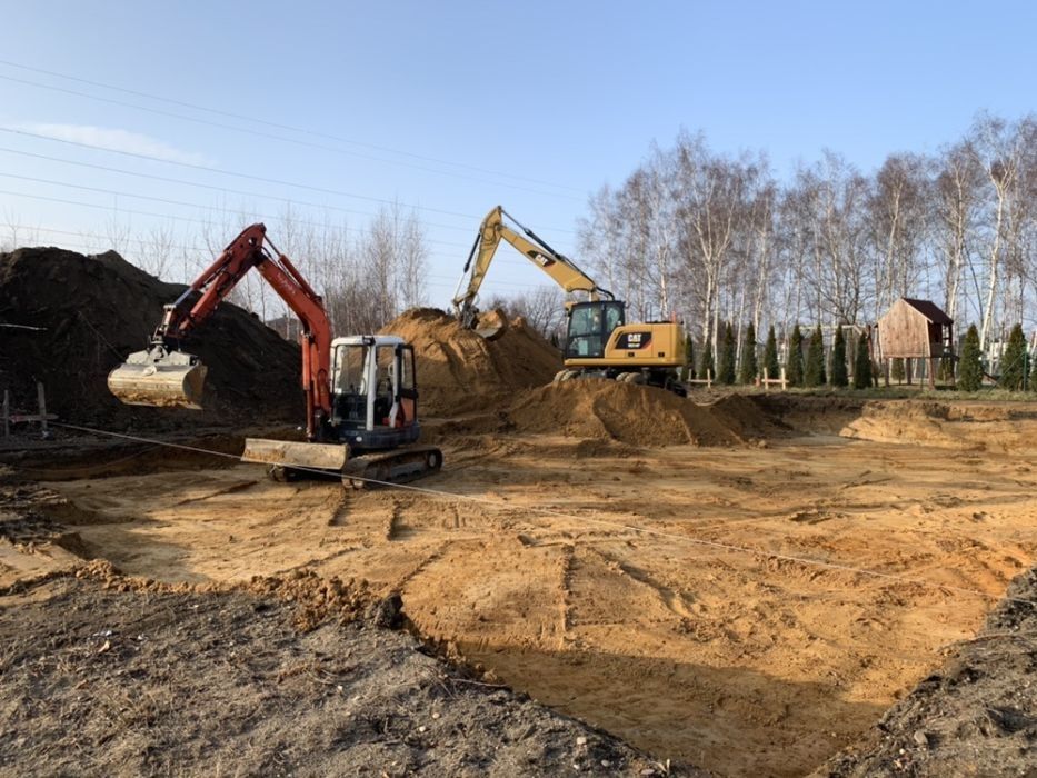 koparka obrotową wykopy,wyburzenia,niwelacje terenu transport