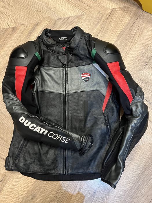 Kurtka motocyklowa Ducati Corse C3, męska, kolor czarny/srebrny  50