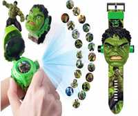 AVENGERS HULK Zegarek dla Dzieci z projektorem 3D Figurka Zabawka