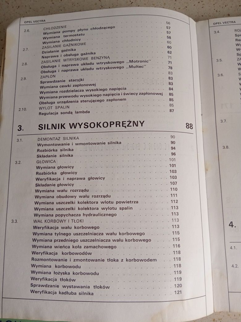 Książka opel Vectra obsługa i naprawa