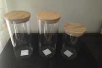 zewstaw szklane pojemniki na jedzenie produkty sypkie z 1L 1,4L