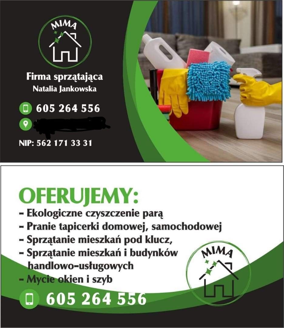 Sprzątanie biur. Pranie tapicerki.