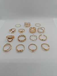 Anéis dourados aço inox