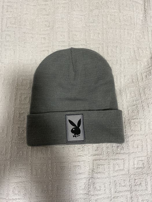 Playboy grey beanie hat