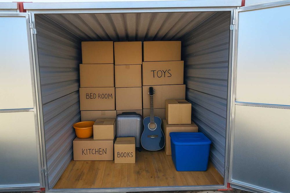 Magazyn, kontener magazynowy, schowek, box