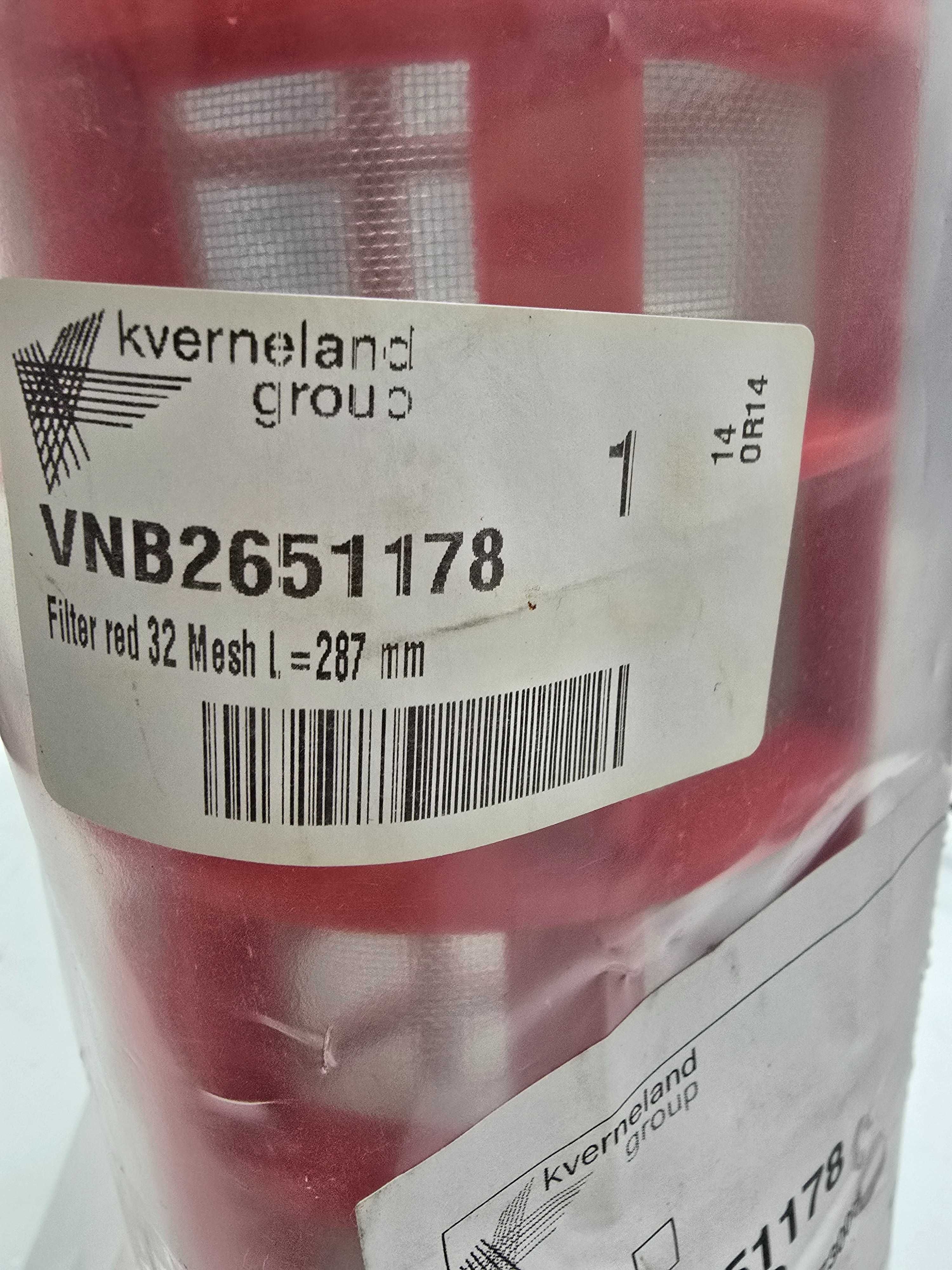 Kverneland Group Wkład filtra 108x287 mesh 32 Czerwony