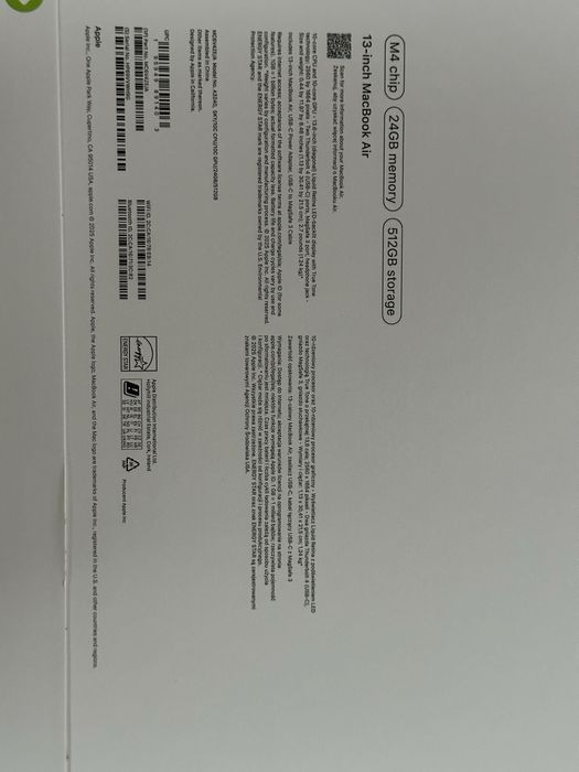 MacBook Air, 13 calowy z chipem m4