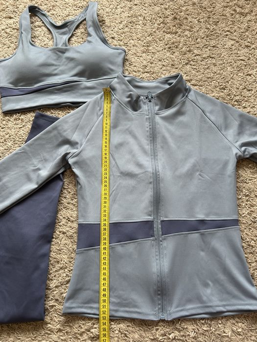 Костюм, лосіни, набор, топ, для фітнесу, спорту