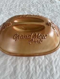 Grande panela em grés vintage francês