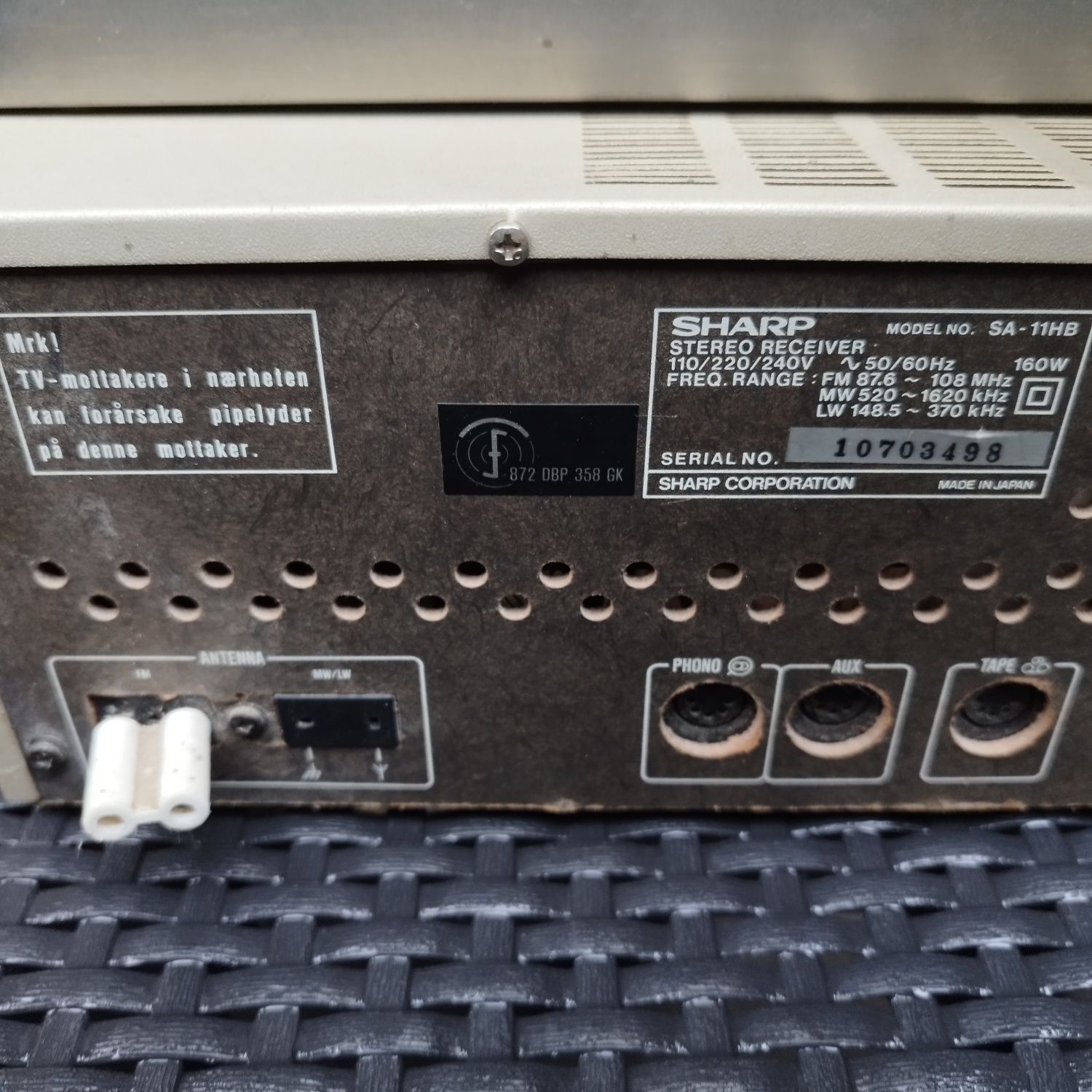 Stereo tuner+cassette+turntable+oryginalne głośniki SHARP