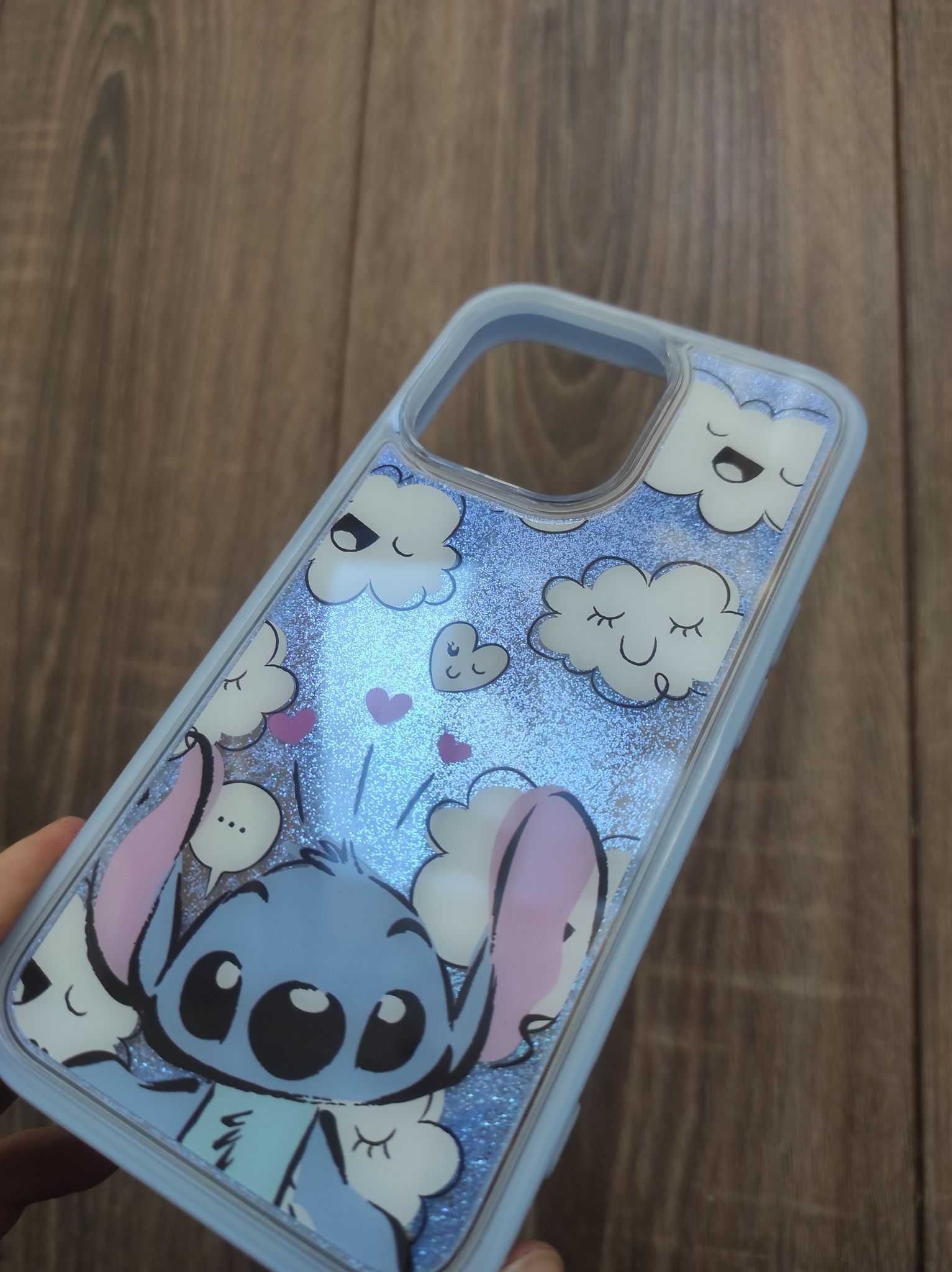 Disney Lilo i Stitch obudowa na telefon z brokatem iPhone 13 Pro