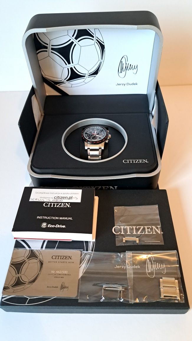 Zegarek Citizen w edycji limitowanej, sygnowany przez Jerzego Dudka